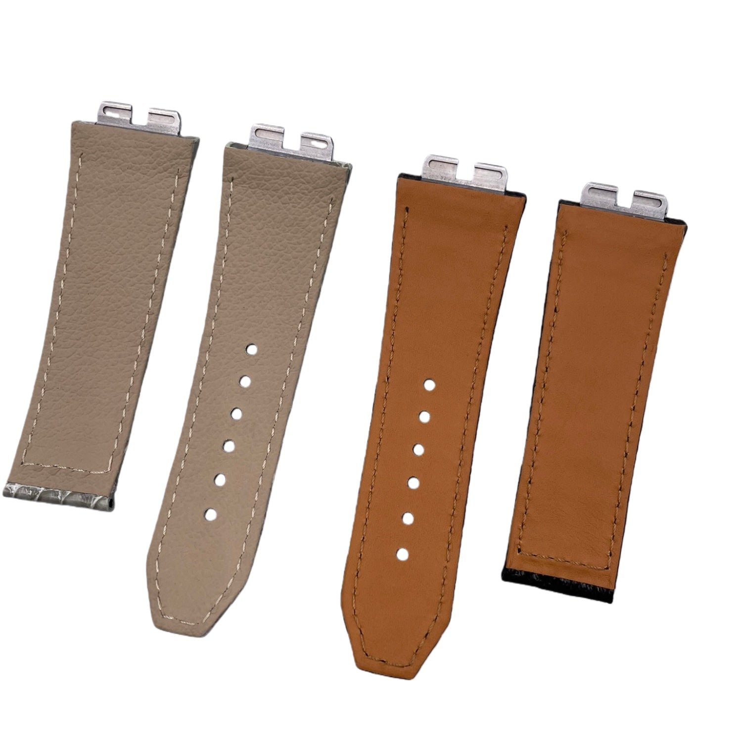 Compatible with Hublot Big Bang 411 Round Pattern ALLIGATOR Strap Handmade Custom Genuine Leather Folding Strap