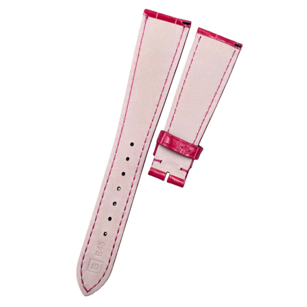 Black ALLIGATOR Leather Watch Strap for Patek Philippe Complications Chronograph – Deployment Clasp