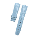 Fits Vacheron Constantin Overseas Ladies 1225V Pink Blue ALLIGATOR Quick-Release Strap with End Grain Genuine Leather Watch Strap