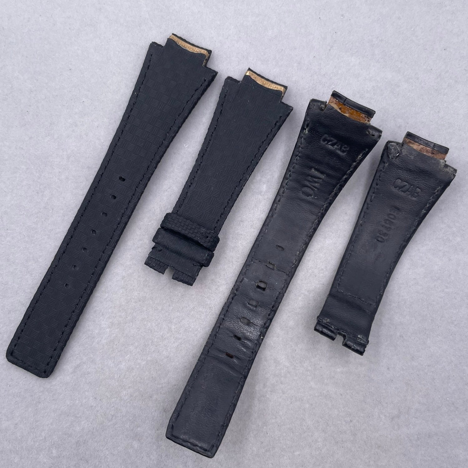 Handcrafted Custom Alligator Strap for IWC Aquatimer Collection IW354807 - Black Nylon Texture Fluororubber