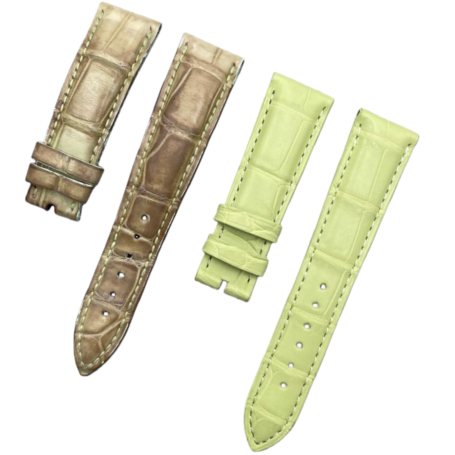 Compatible with Omega Seamaster Ladies' Grass Green ALLIGATOR Strap