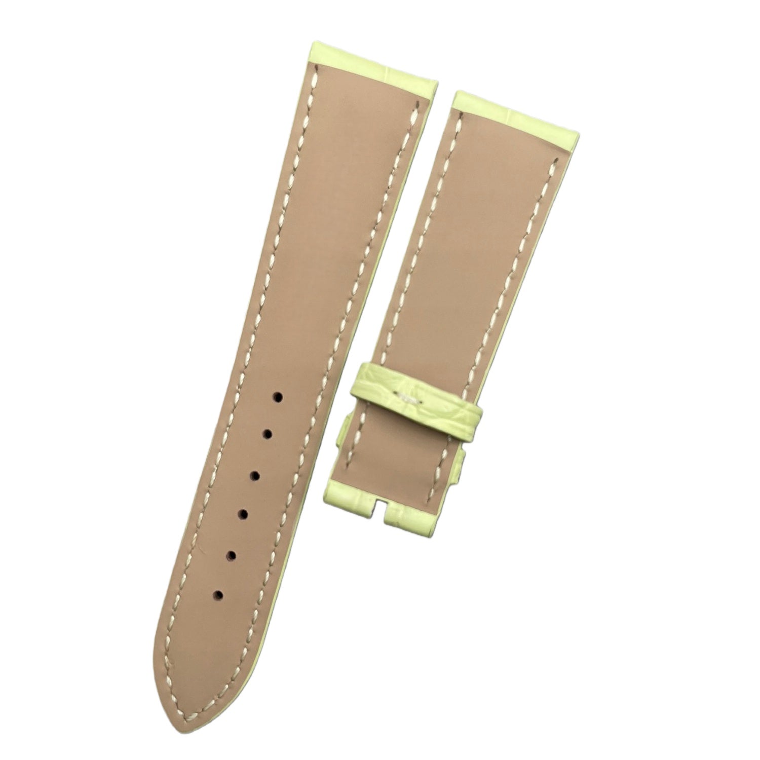Compatible with Omega Seamaster Ladies' Grass Green ALLIGATOR Strap