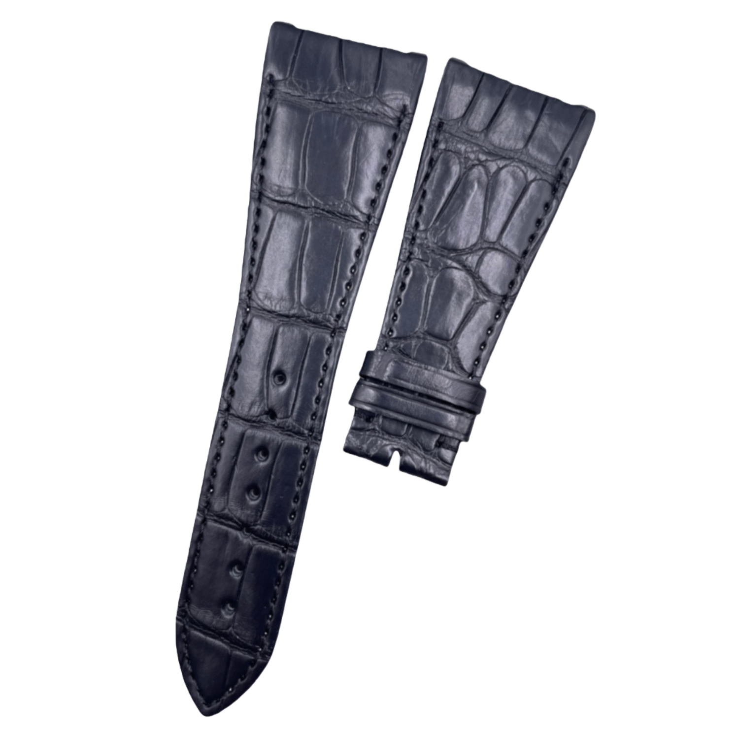 Alligator Leather Watch Strap for BVLGARI OCTO 102115 BGOP41BGLDCH Series - Handmade Genuine Alligator Leather Strap for Men