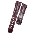 Custom Handmade Brown Alligator Leather Watch Strap with Buckle for Ulysse Nardin Bubble Series