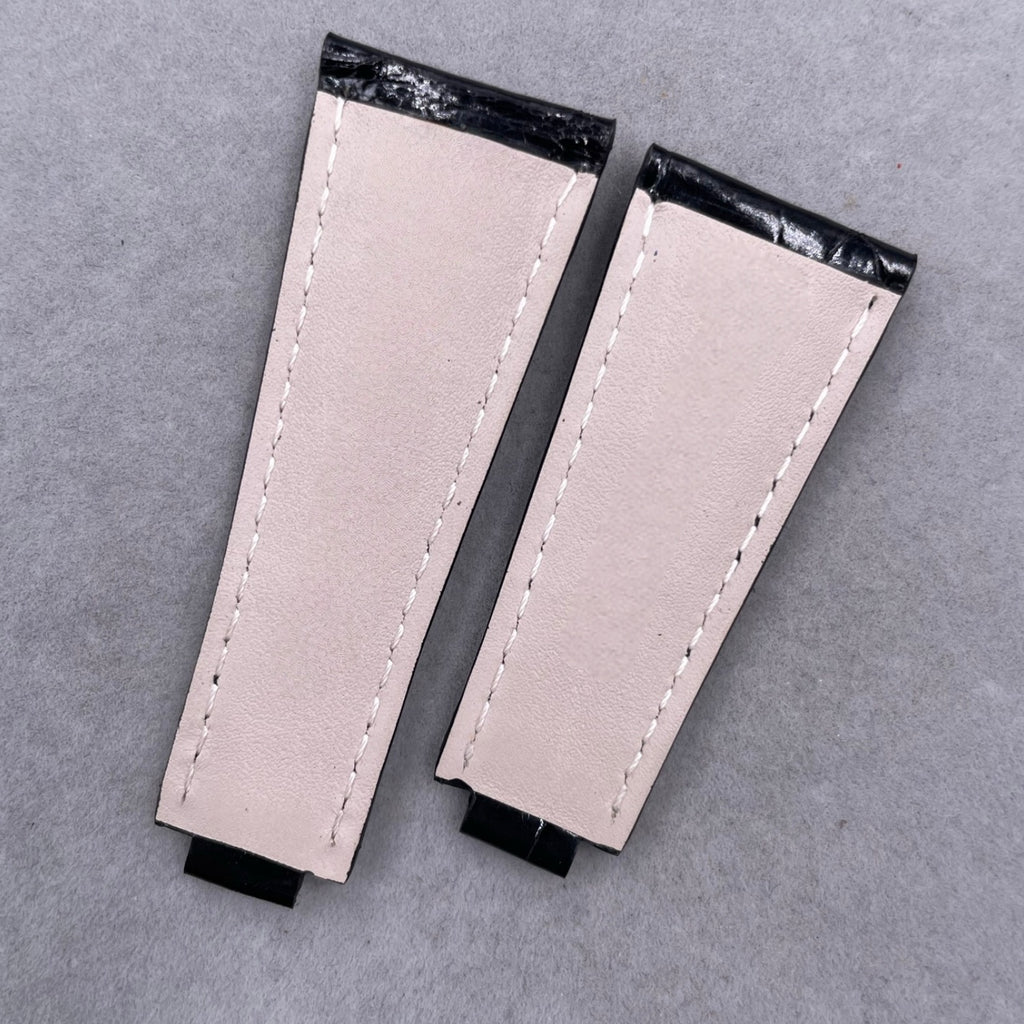 Custom Handmade Crocodile Leather Watch Strap for Rolex Submariner, Daytona, Datejust & Himalayan