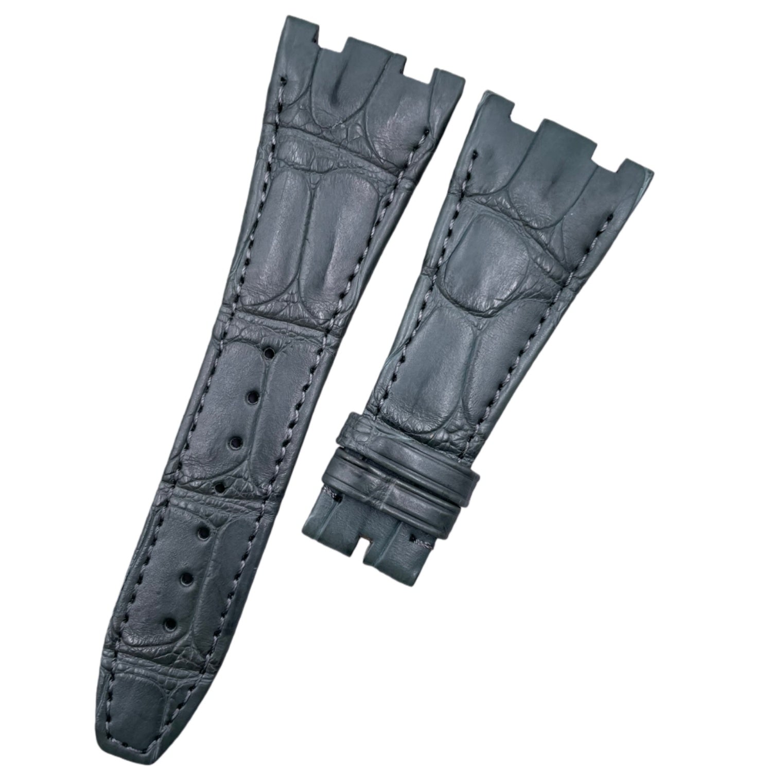 Dark Gray ALLIGATOR Leather Watch Strap for Audemars Piguet Royal Oak 15400