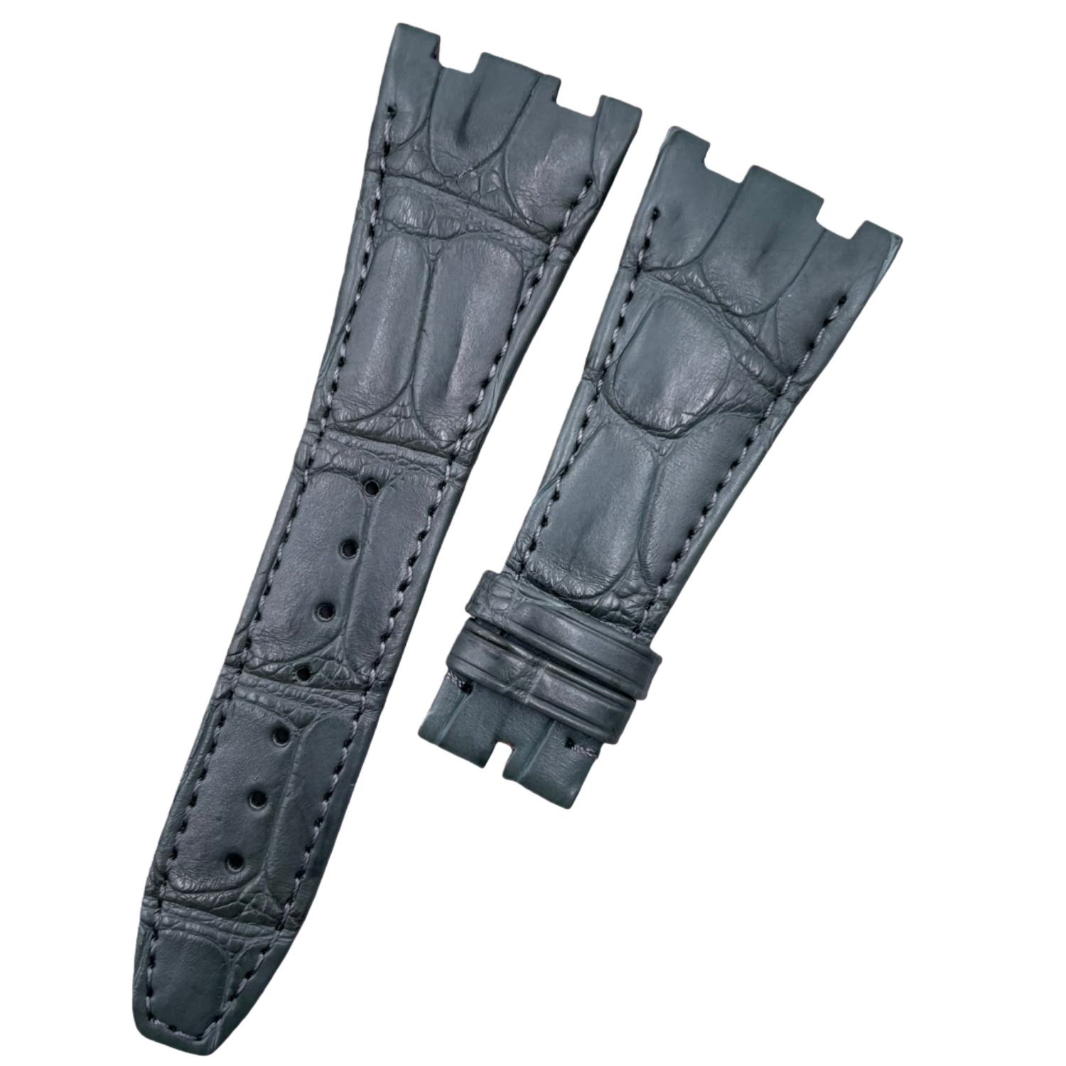 Dark Gray ALLIGATOR Leather Watch Strap for Audemars Piguet Royal Oak 15400