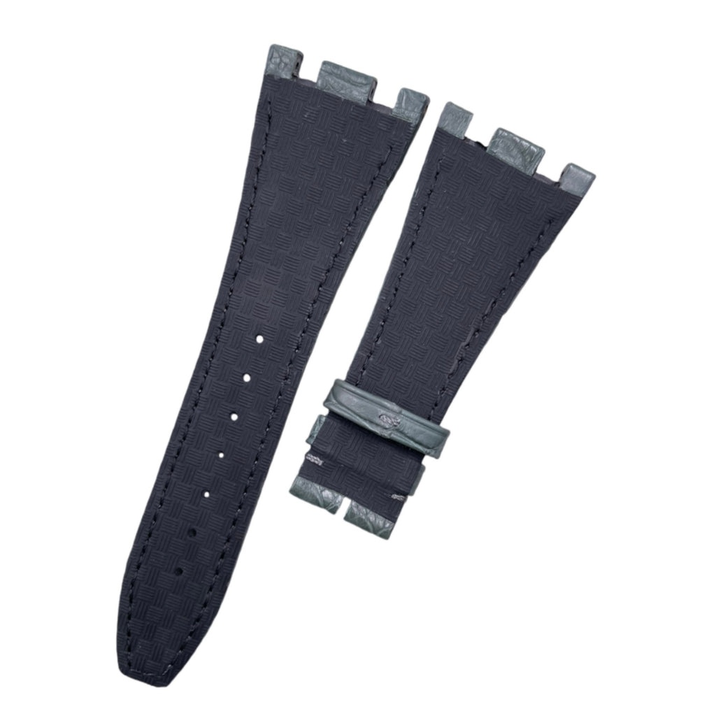 Dark Gray ALLIGATOR Leather Watch Strap for Audemars Piguet Royal Oak 15400