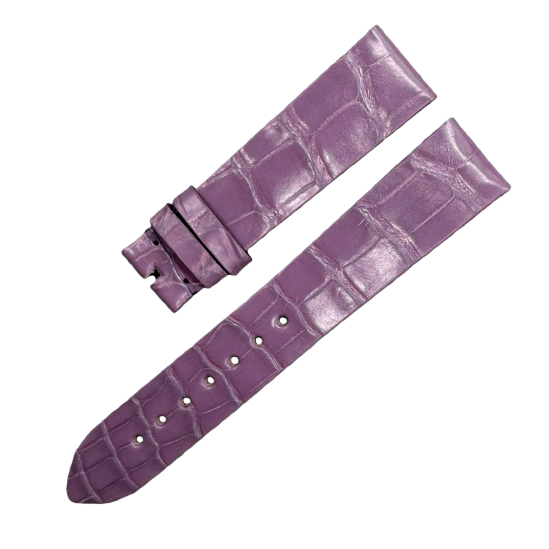 Compatible with Blancpain Purple Crocodile Leather Watch Strap