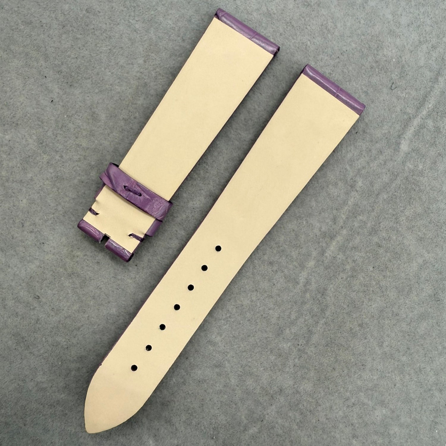 Compatible with Blancpain Purple Crocodile Leather Watch Strap