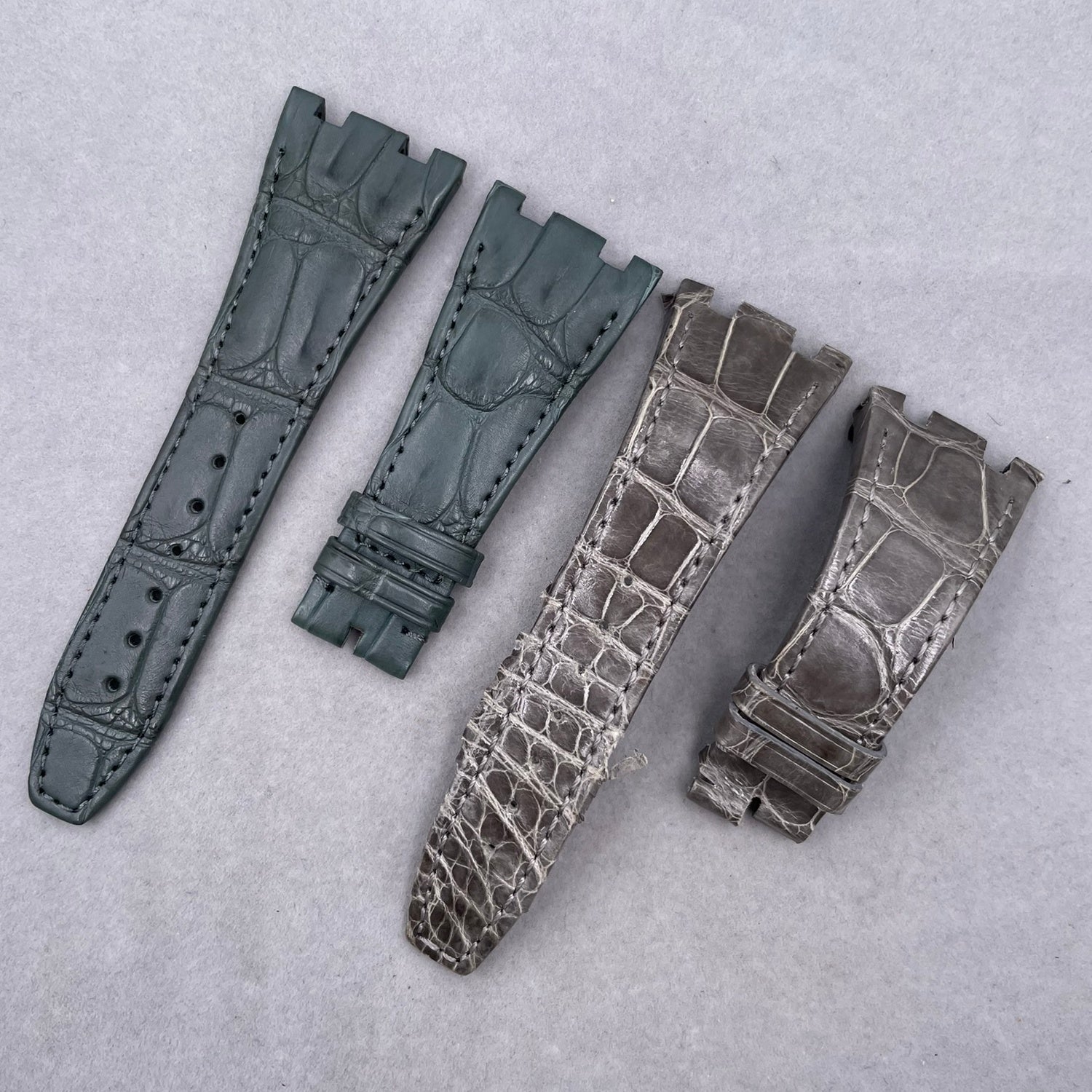 Dark Gray ALLIGATOR Leather Watch Strap for Audemars Piguet Royal Oak 15400