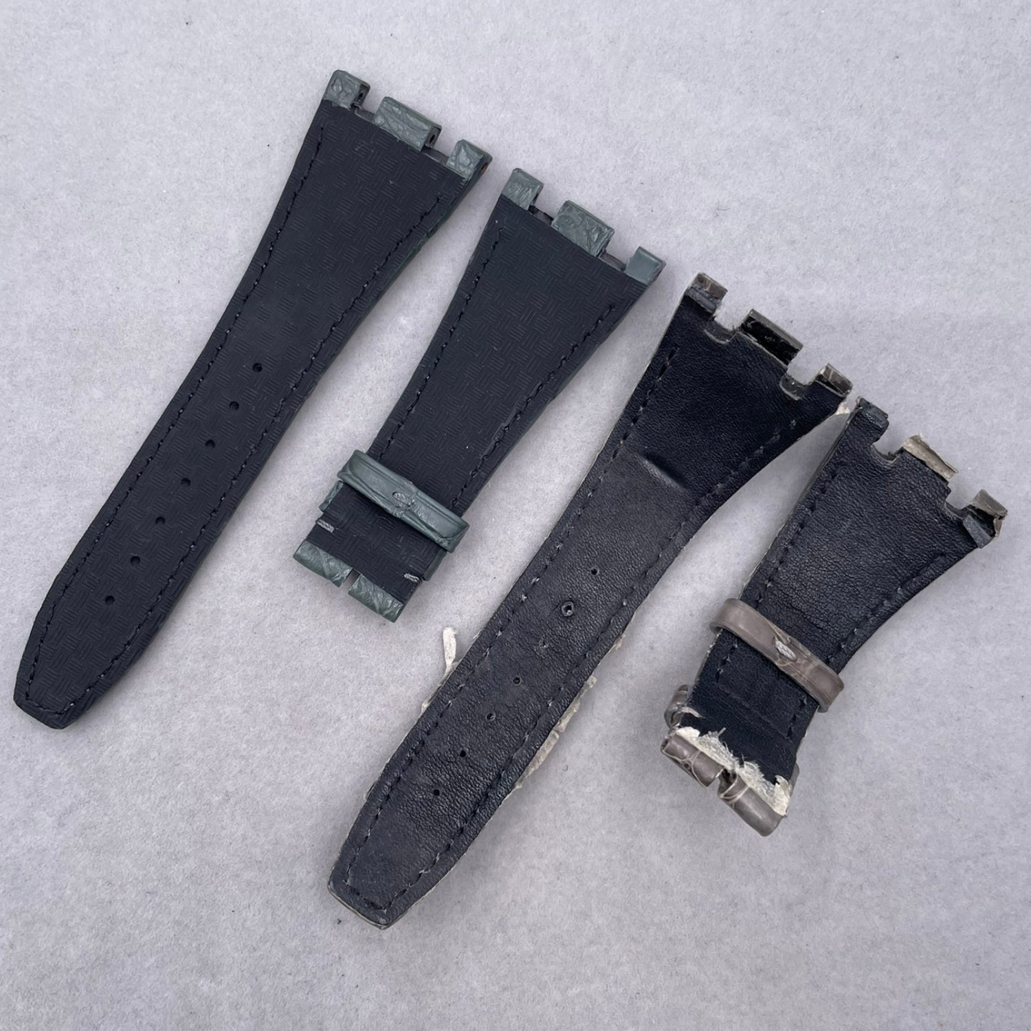 Dark Gray ALLIGATOR Leather Watch Strap for Audemars Piguet Royal Oak 15400