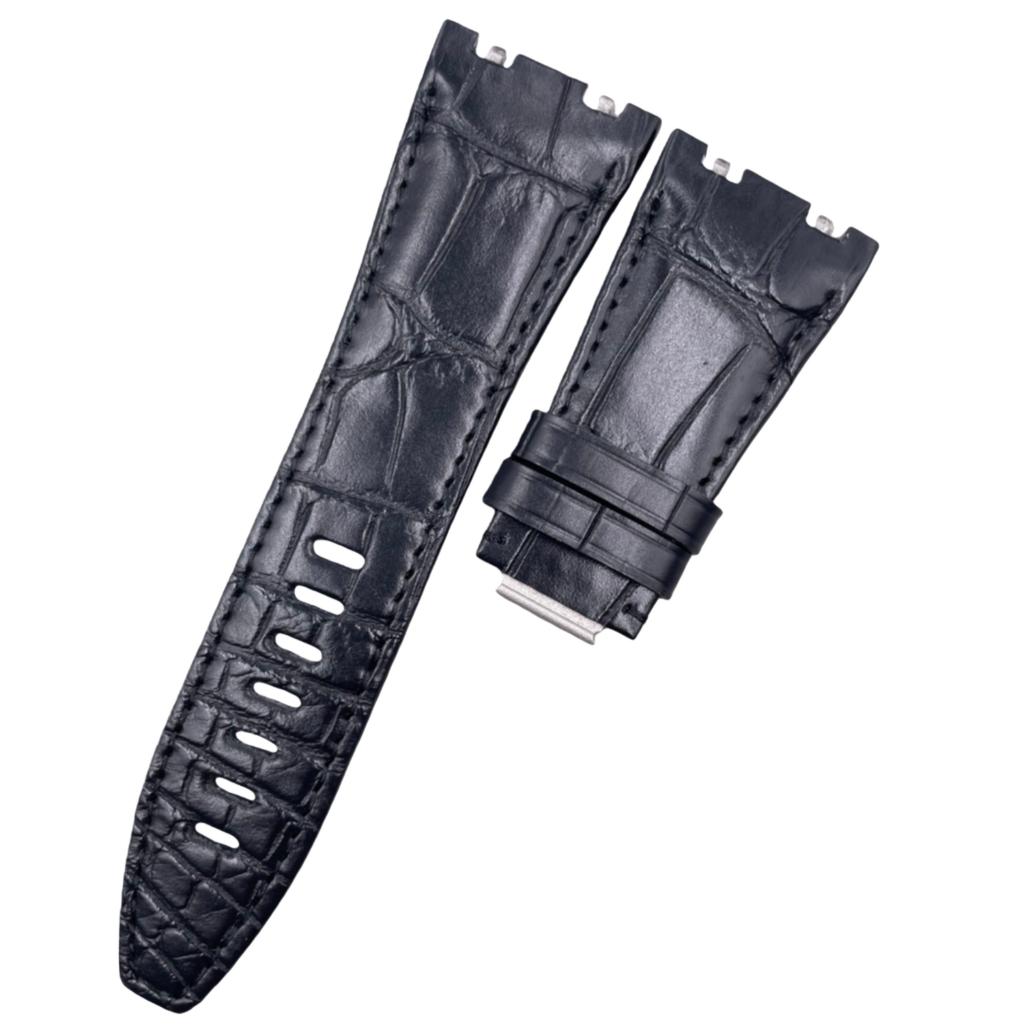 Dark Gray Alligator Leather Watch Strap for Audemars Piguet 15720 & 26420 – Quick Release