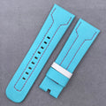 Handcrafted Tiffany Blue Nylon Texture Fluororubber Watch Strap, Custom-Fit for SevenFriday (Hand-Sewn)