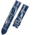 Custom Alligator Leather Watch Strap for Jaeger-LeCoultre Rendez-Vous Q3448430 (Blue-Grey, Women's)