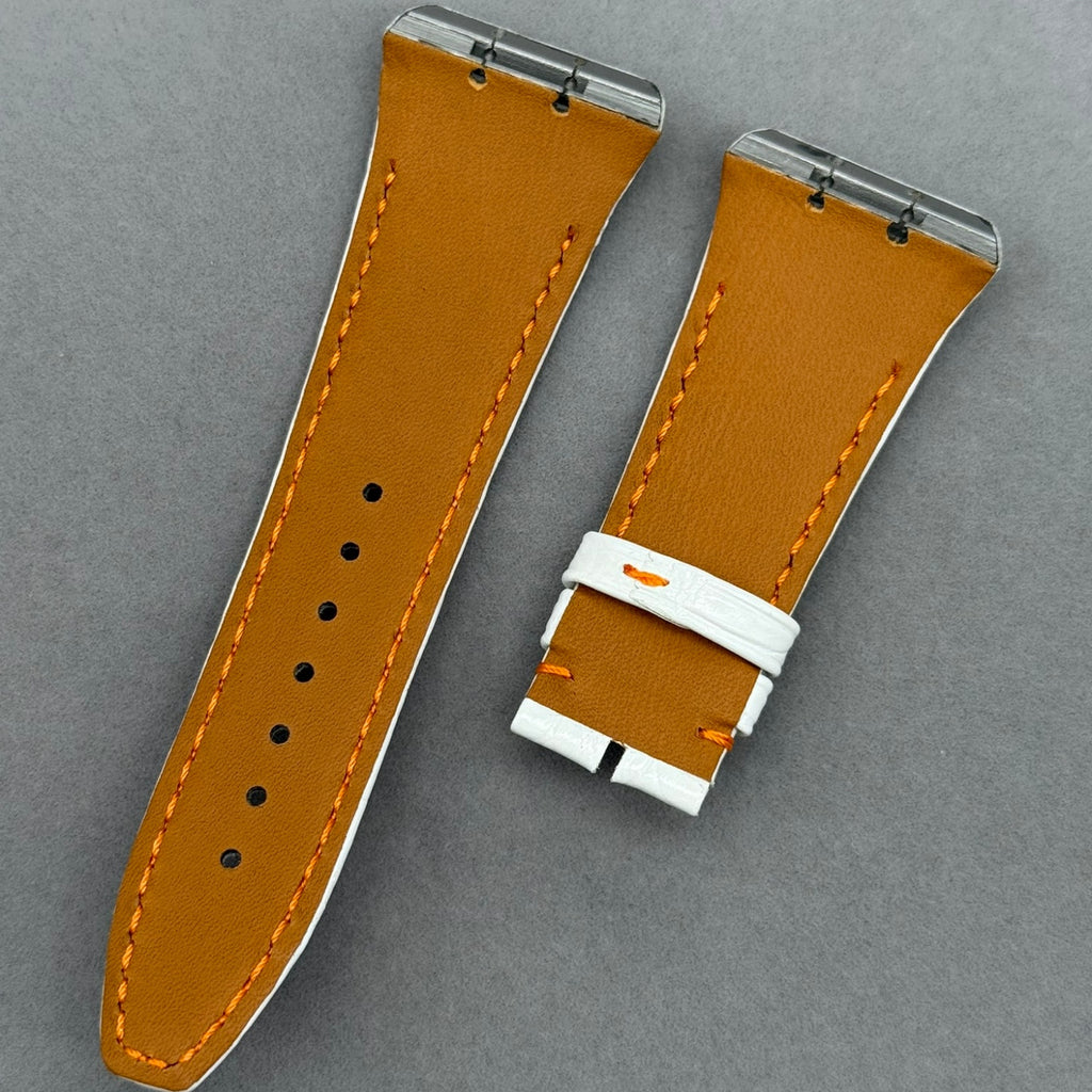Double-Sided Crocodile Leather Watch Strap Compatible with Franck Muller V45