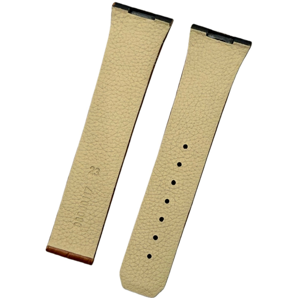 Compatible with Omega Constellation 25mm Brown Crocodile Leather Watch Strap