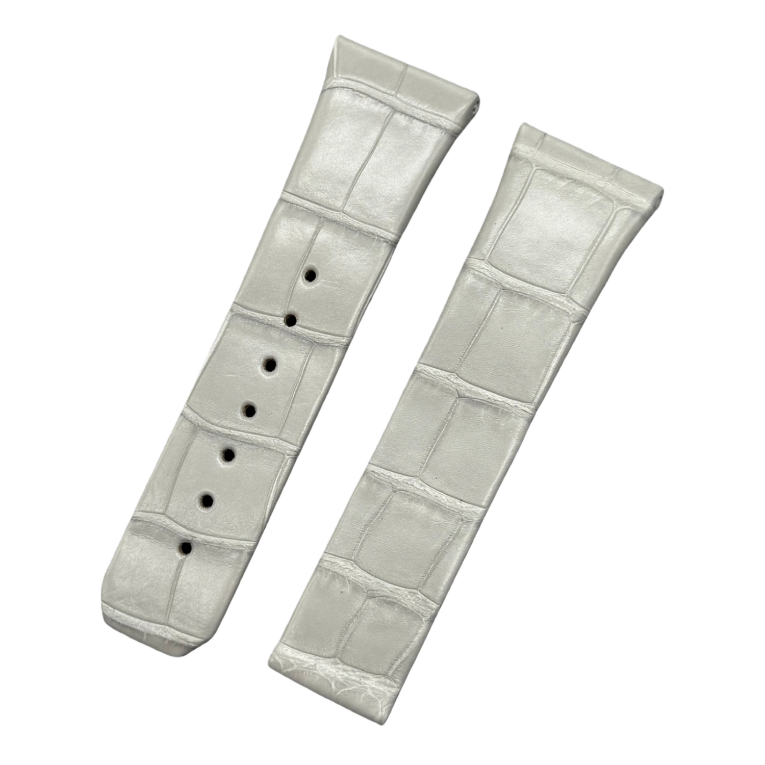 Compatible Omega Constellation 23mm Grey Alligator Leather Watch Strap