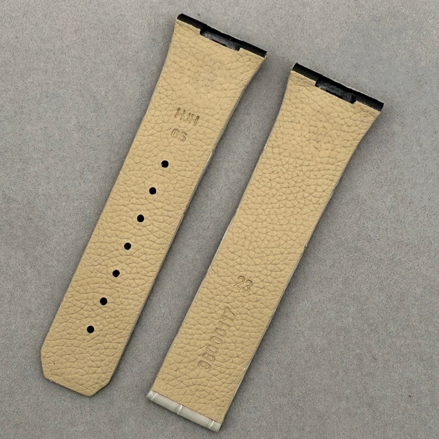 Compatible Omega Constellation 23mm Grey Alligator Leather Watch Strap