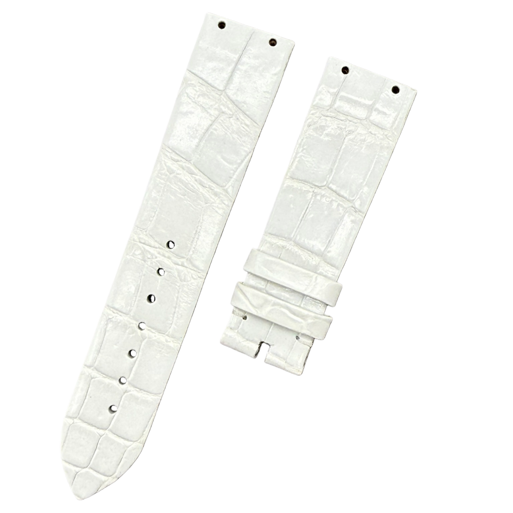 Crocodile Leather Watch Strap with Front Two Holes Compatible with Piaget
