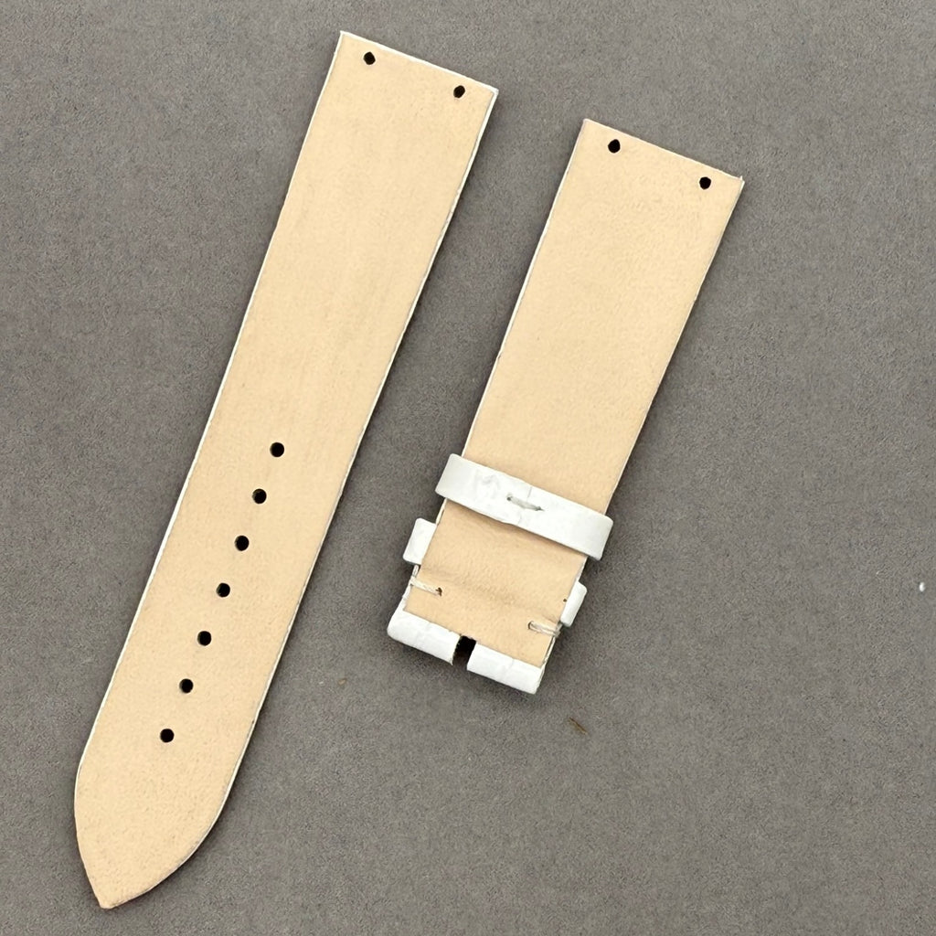 Crocodile Leather Watch Strap with Front Two Holes Compatible with Piaget