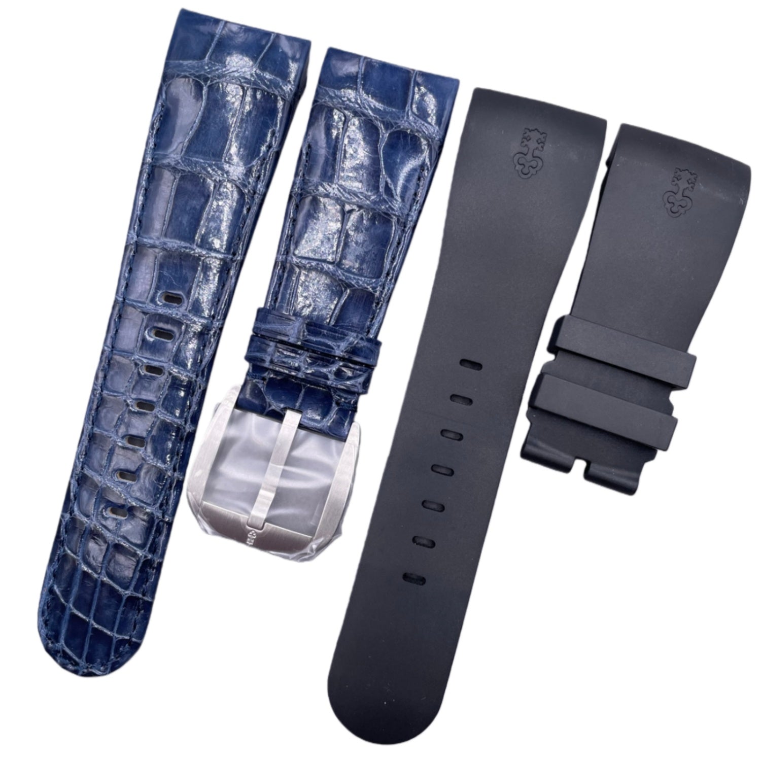 Custom Handmade Orange Alligator Leather Watch Strap with Buckle for Ulysse Nardin Bubble Series