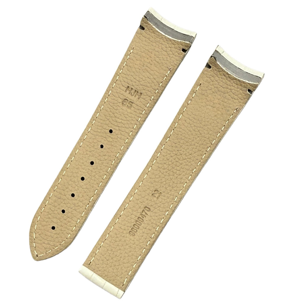 Custom Handmade Light Grey Alligator Leather Watch Strap for OMEGA Seamaster 600 Series (Model 215.32.44.21) with Deployant Clasp