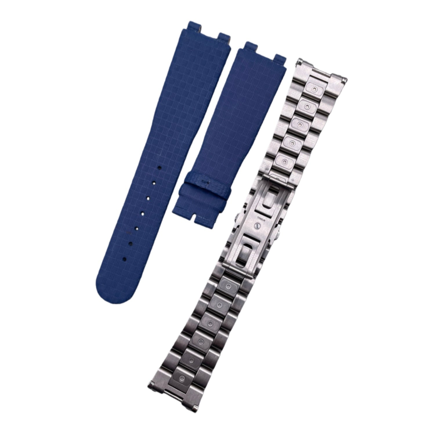 Handmade Custom Nylon-Textured Deep Blue Watch Strap for Breguet 5527 Series