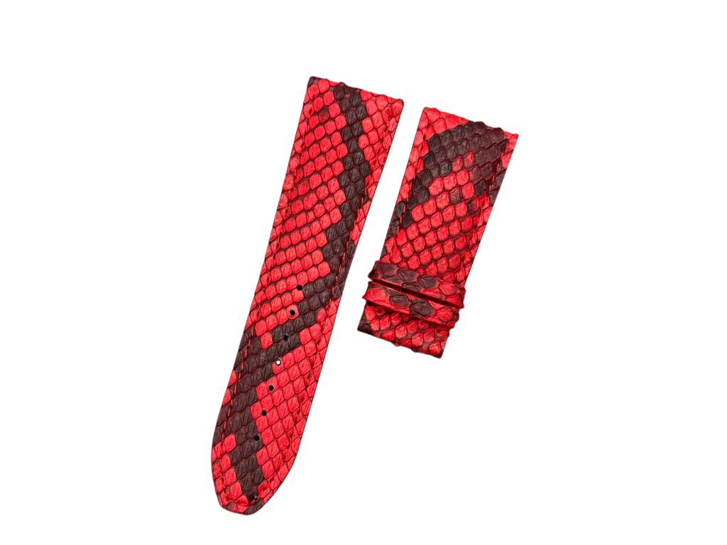 Red Snake Leather Watch Strap