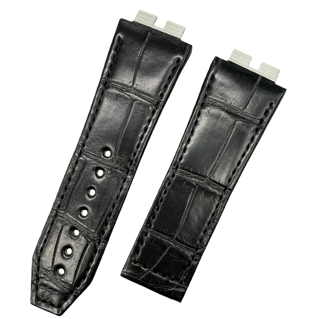Handcrafted Custom ALLIGATOR Watch Strap for Hublot Big Bang 411 Himalayan - Quick-Release Leather