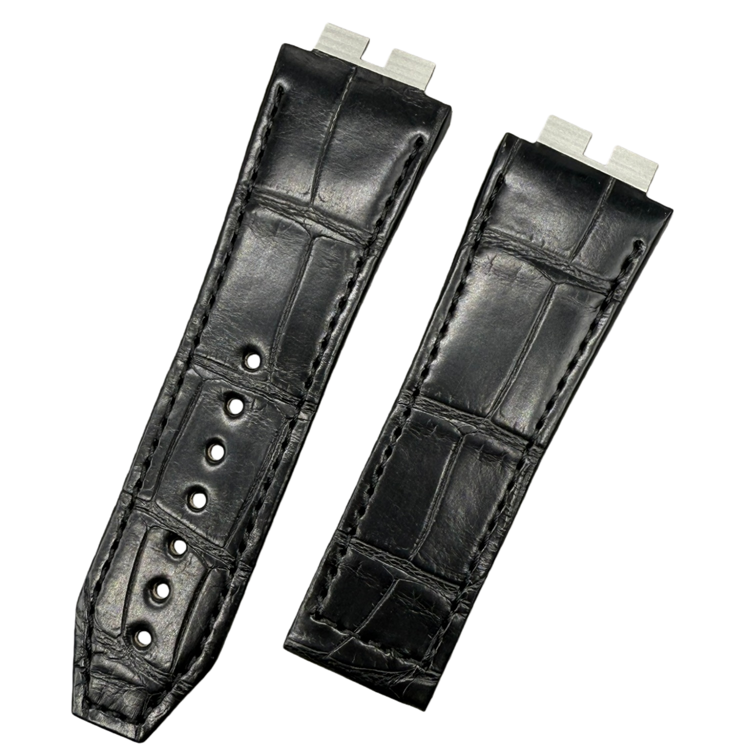 Handcrafted Custom ALLIGATOR Watch Strap for Hublot Big Bang 411 Himalayan - Quick-Release Leather