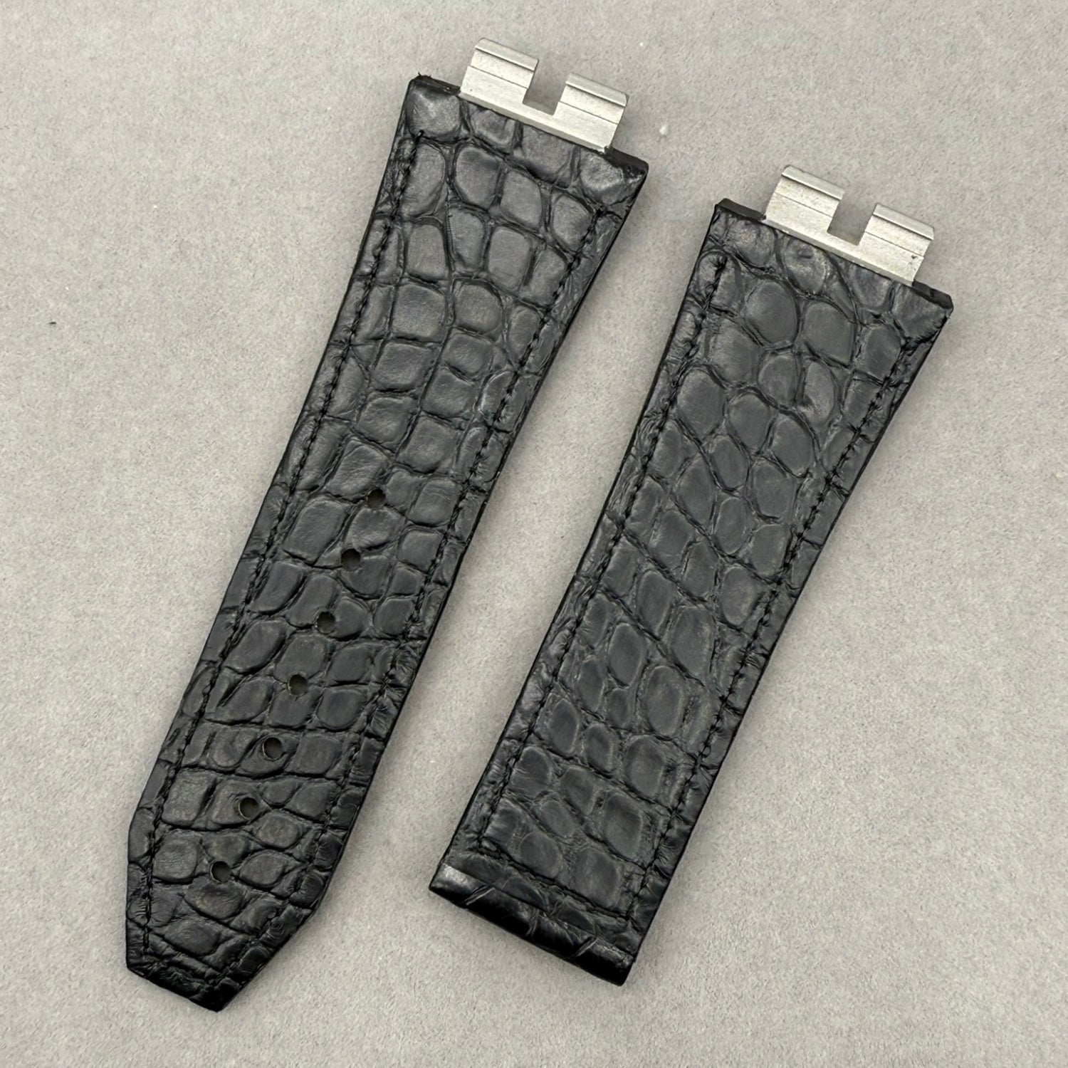 Handcrafted Custom ALLIGATOR Watch Strap for Hublot Big Bang 411 Himalayan - Quick-Release Leather