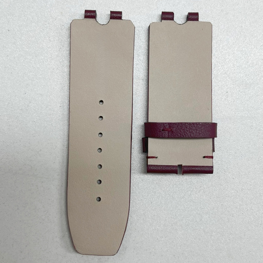 Custom Handcrafted ALLIGATOR Leather Strap for LV Smart Watch - High-Gloss Blue Double-Sided Quick-Release Leather Strap