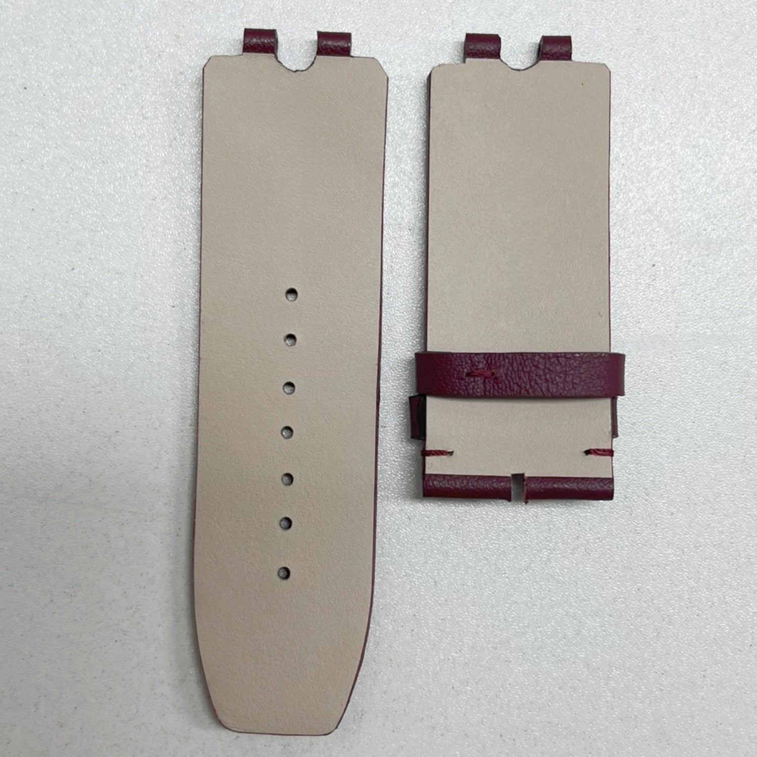 Custom Handcrafted ALLIGATOR Leather Strap for LV Smart Watch - High-Gloss Blue Double-Sided Quick-Release Leather Strap