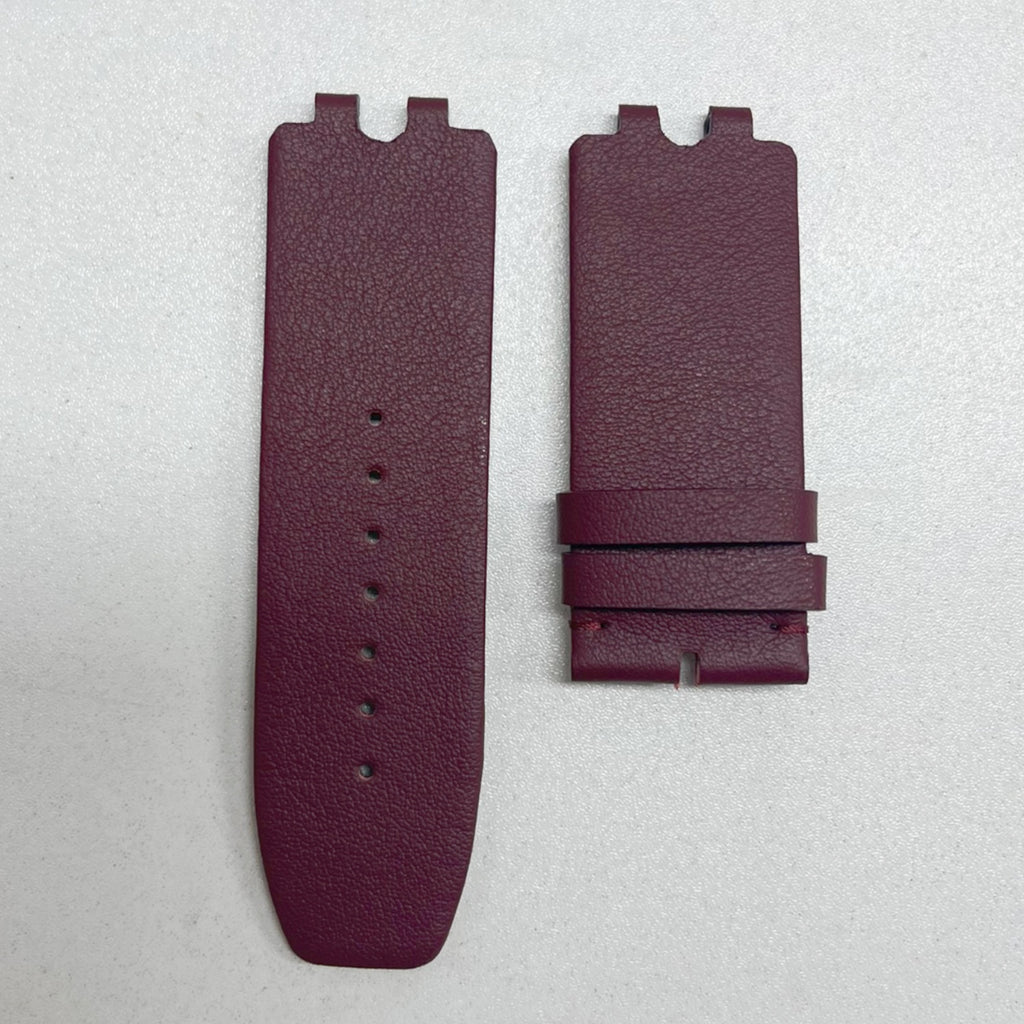 Custom Handcrafted ALLIGATOR Leather Strap for LV Smart Watch - High-Gloss Blue Double-Sided Quick-Release Leather Strap