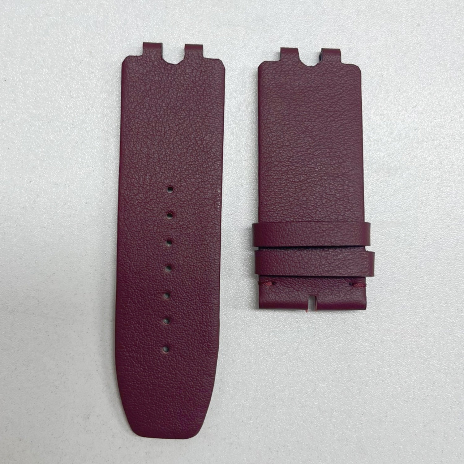 Custom Handcrafted ALLIGATOR Leather Strap for LV Smart Watch - High-Gloss Blue Double-Sided Quick-Release Leather Strap