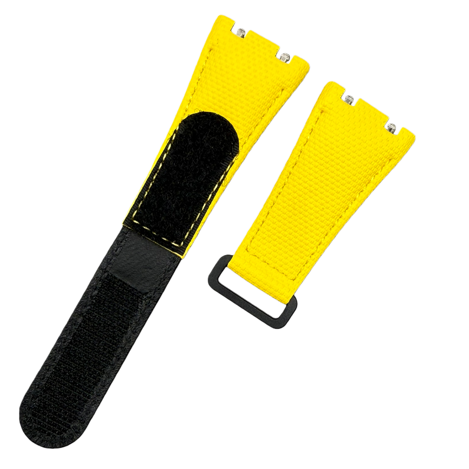 Custom Handmade Watch Strap for Richard Mille RM035 RM055 - Red Velcro Nylon Texture Fluororubber