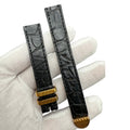 Custom Handmade Black Alligator Leather Watch Strap for Versace (Requires Sending Old Strap)