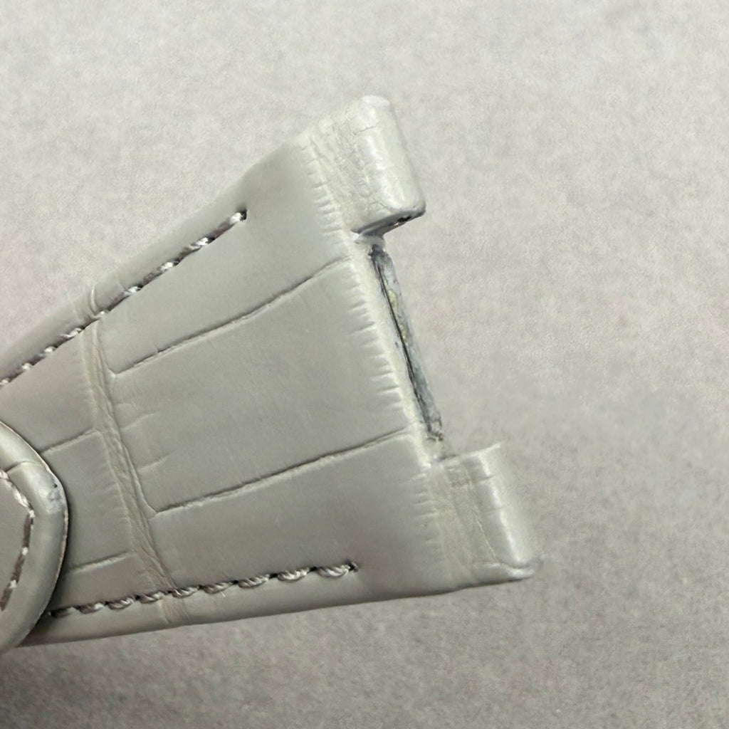 Custom Handmade Light Gray Alligator Leather Watch Strap for Patek Philippe Sports Elegance Series 5711/5712
