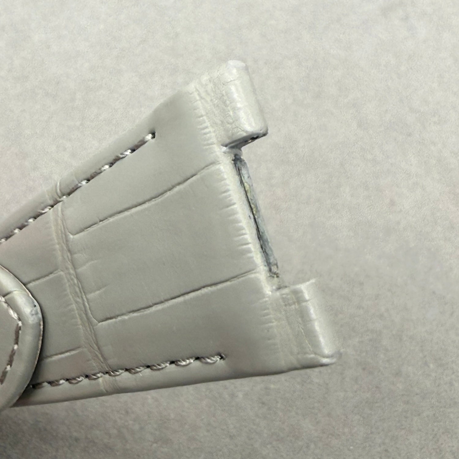 Custom Handmade Light Gray Alligator Leather Watch Strap for Patek Philippe Sports Elegance Series 5711/5712