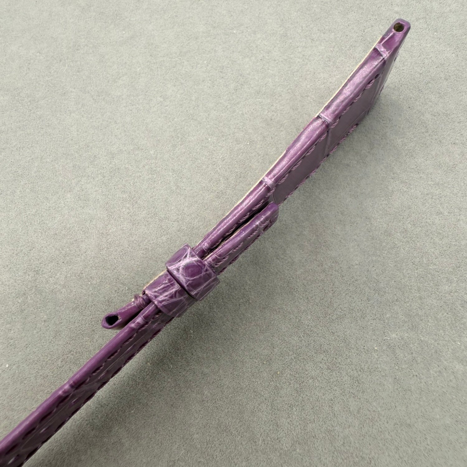 Handcrafted Purple Crocodile Leather Watch Strap for Audemars Piguet Royal Oak 26231 (Ladies' Version)