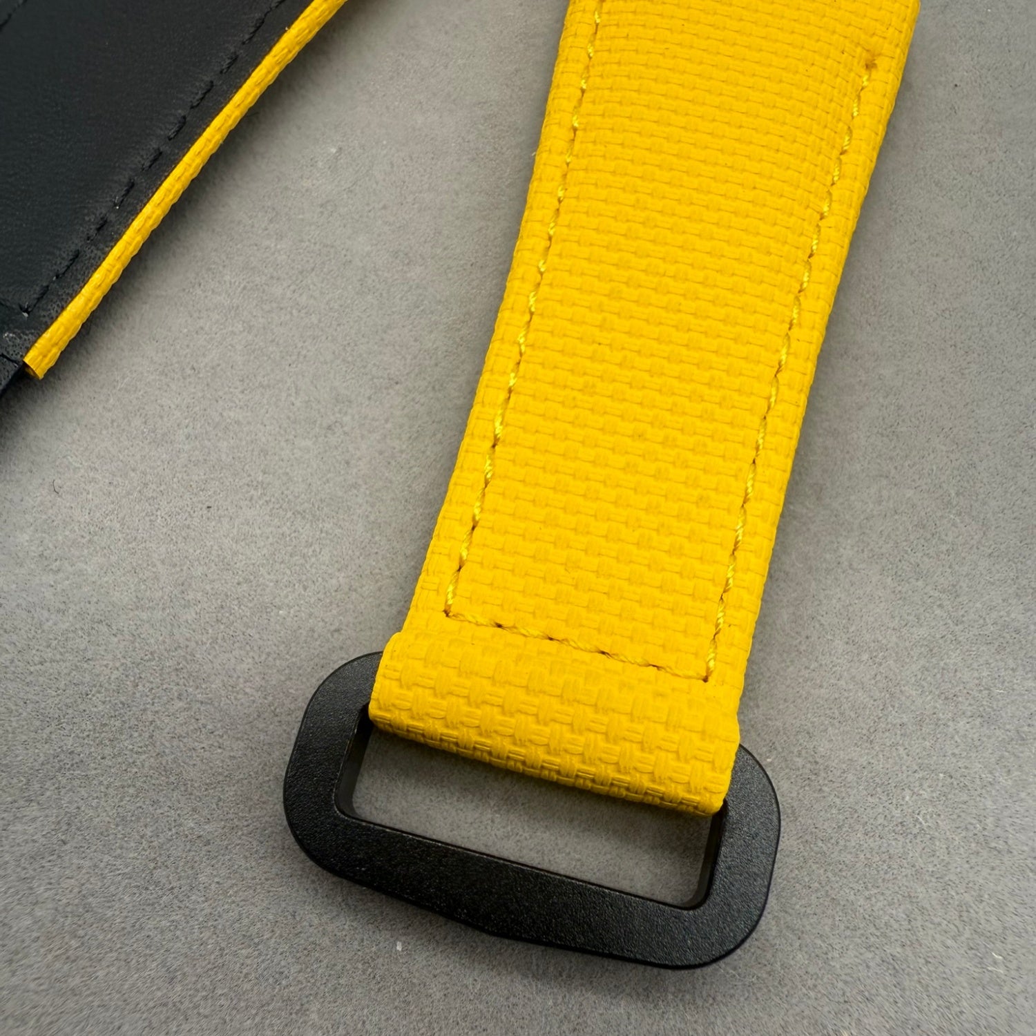 Handcrafted Custom Velcro Nylon Texture Fluororubber Watch Strap for Richard Mille RM035 & RM055 - Yellow
