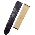 Custom Handmade Black Alligator Leather Watch Strap for Cartier Santos W2009251