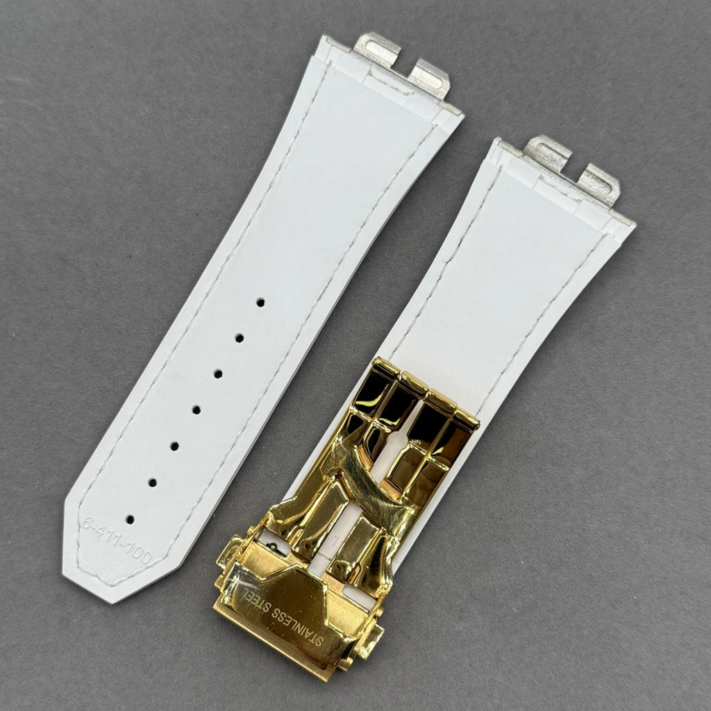 Handcrafted Custom ALLIGATOR Watch Strap for Hublot Big Bang 411 Himalayan - Quick-Release Leather