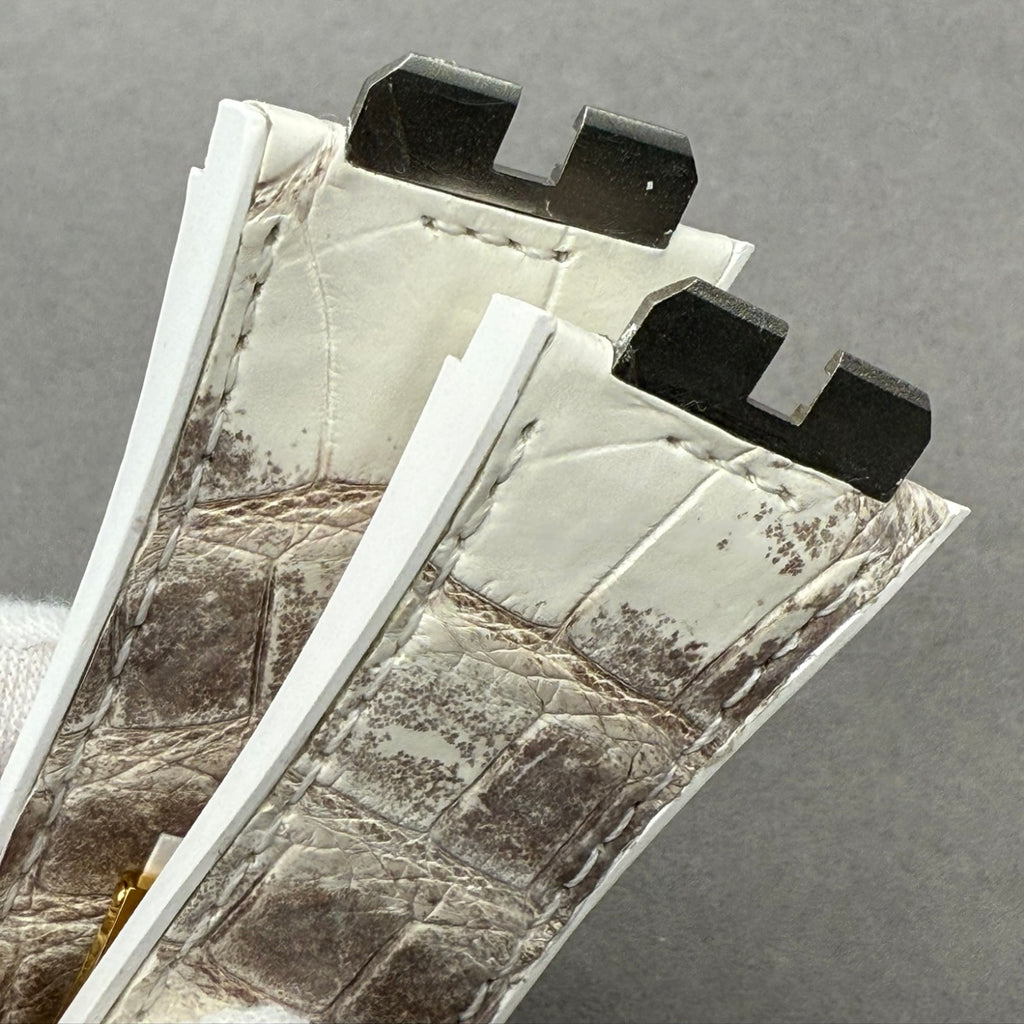 Handcrafted Custom ALLIGATOR Watch Strap for Hublot Big Bang 411 Himalayan - Quick-Release Leather