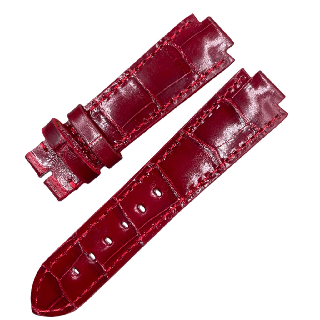 Fits LV Smart Watch ALLIGATOR Handmade Custom Genuine Leather Quick-Release Watch Strap