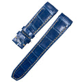 Fits Corum Bubble Legend 47 403.100.04/F371AN10 Blue Light Blue ALLIGATOR Handmade Custom Genuine Leather Double-Sided ALLIGATOR Watch Strap