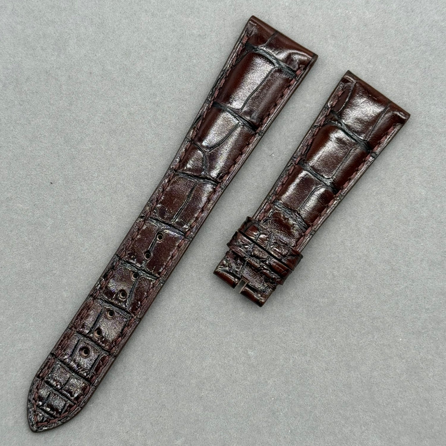 Alligator Leather Watch Strap for Patek Philippe 5146 & 5159 Series - Handmade Custom American Alligator Leather Strap