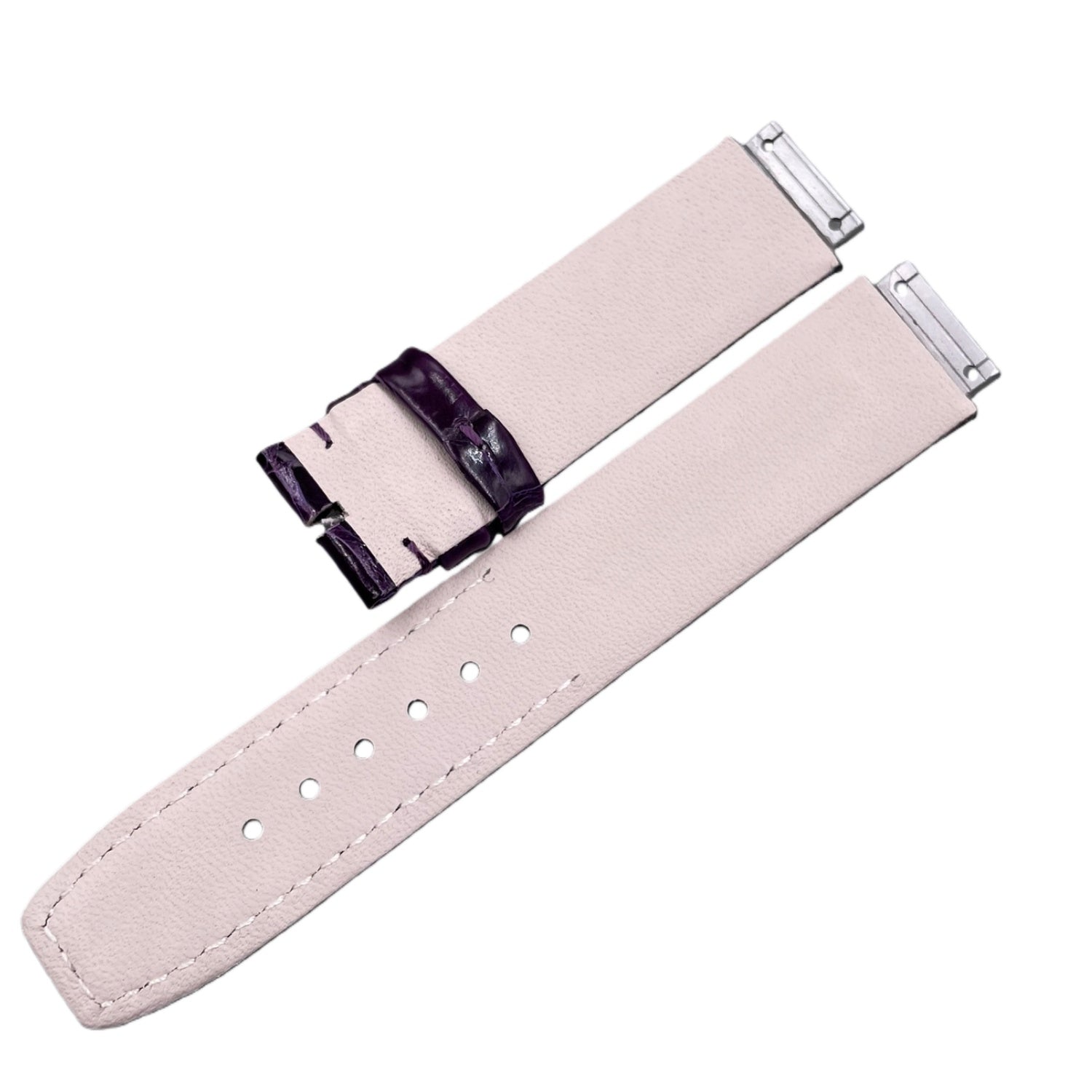 Compatible with Hublot 565 Purple Crocodile Leather Watch Strap