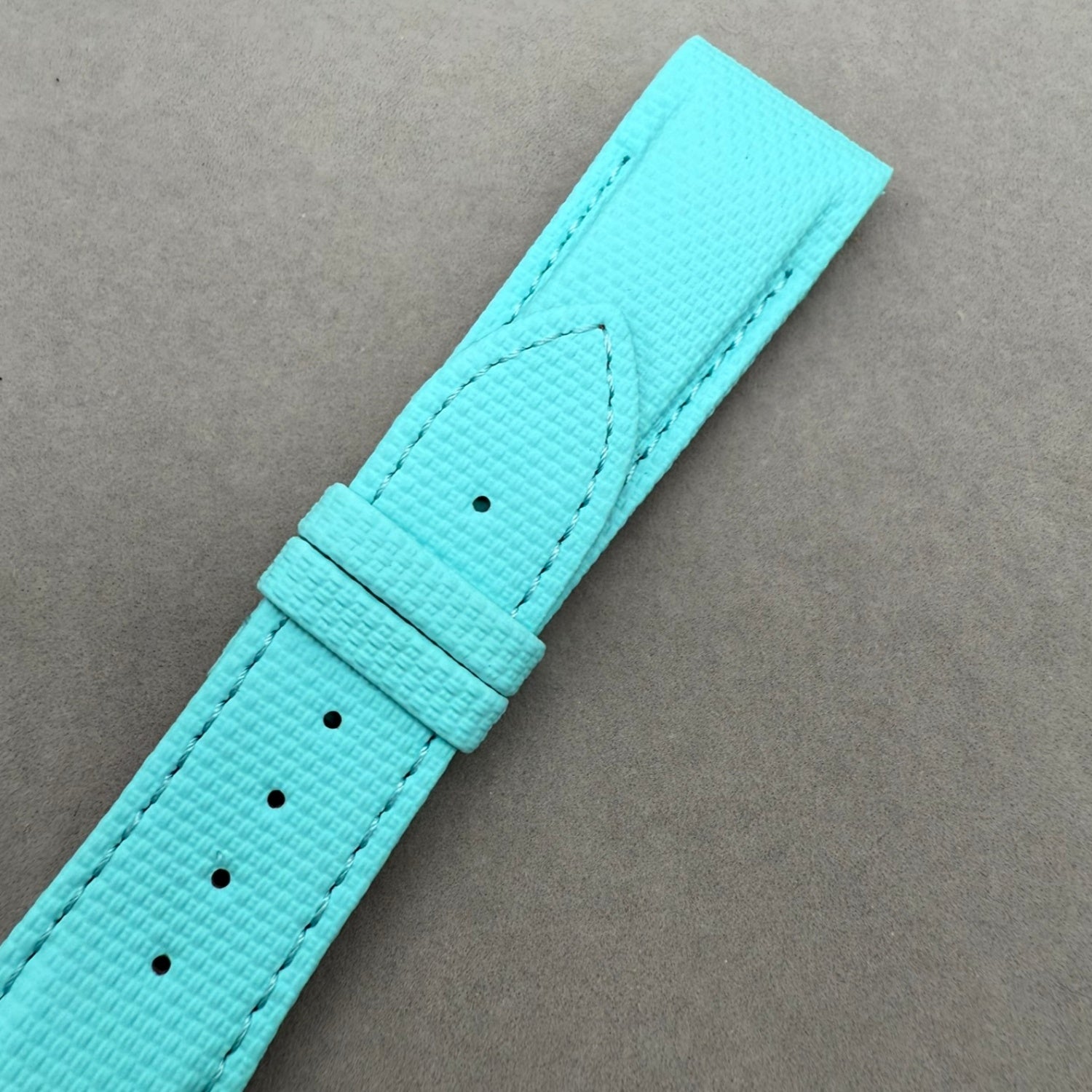 Fits Franck Muller 9990 Tiffany Blue Nylon Fluororubber Handmade Custom Rubber Watch Strap with End Grain